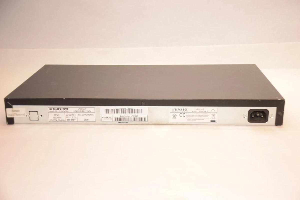 Used BLACK BOX LPJ016A-F 16-Port Gigabit Injector