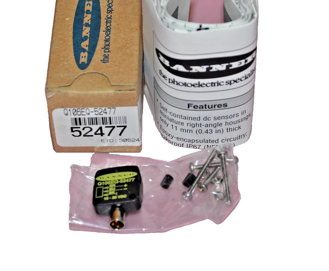 BANNER Q106EQ-52477 52477 Q10 Ser Miniature Self Contained DC Photo Sensor NEW