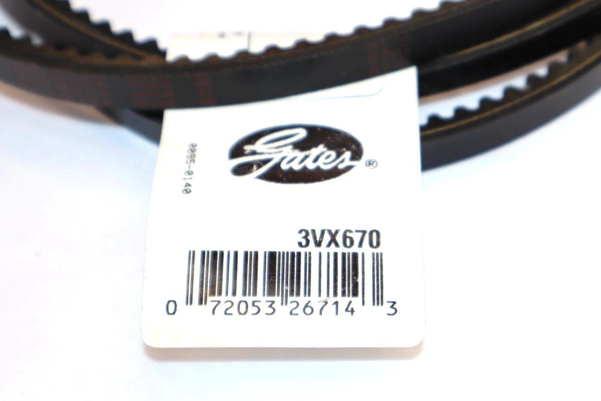 Gates 3VX670 , 9412-0670 Super HC Vextra Cogged V-Belt USA (New)