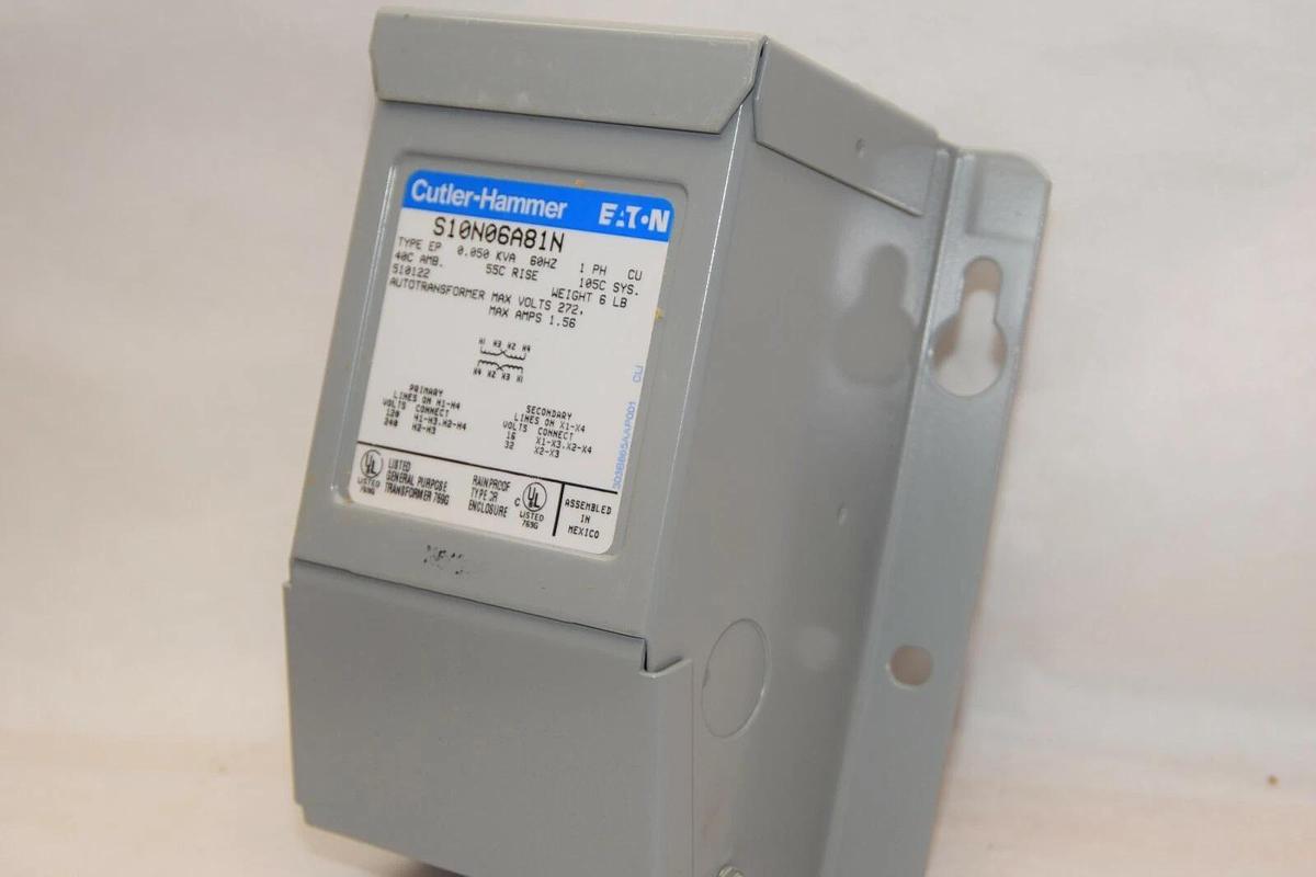(NEW) CUTLER HAMMER EATON EP Auto Transformer S10N06A81N .050kva .050 kva 1Ph