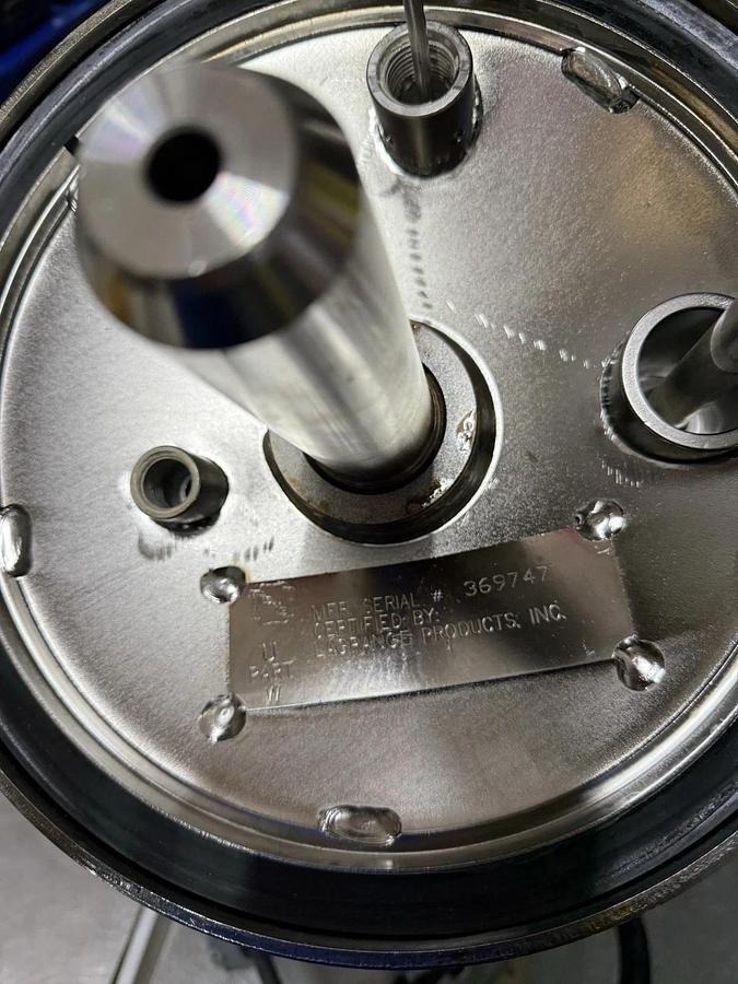 Used Binks 0910-4031 SS 2.8 Gal Steel Pressure Tank w/ Gast air Agitation