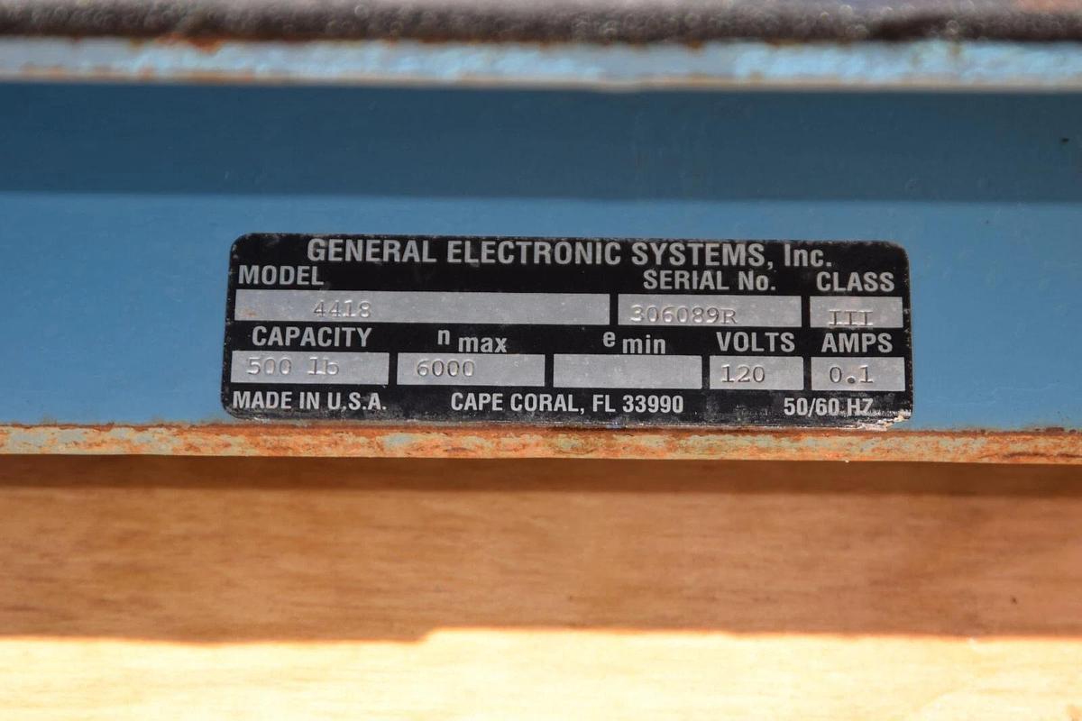Used GENERAL ELECTRONIC 4418 500lb Scale w/ Condec Scale Indicator UMC600AAAC S/S USA