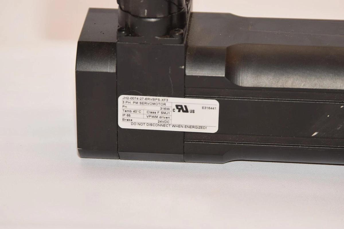 Used JETTER JH2-0074-27-6RVBPS-XF3 1.55A 24Vdc 3 PH PM Servo Motor