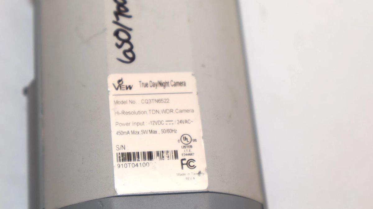 Used DEVIEW CQ3TN6522 24Vac 5W True Day / Night Camera