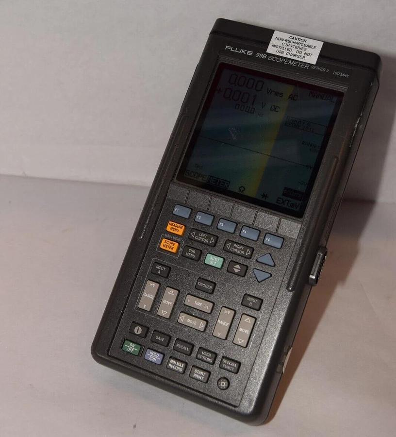 Used FLUKE 99B ScopeMeter Series II 100MHz Hand Held Oscilloscope *No AC Adapter