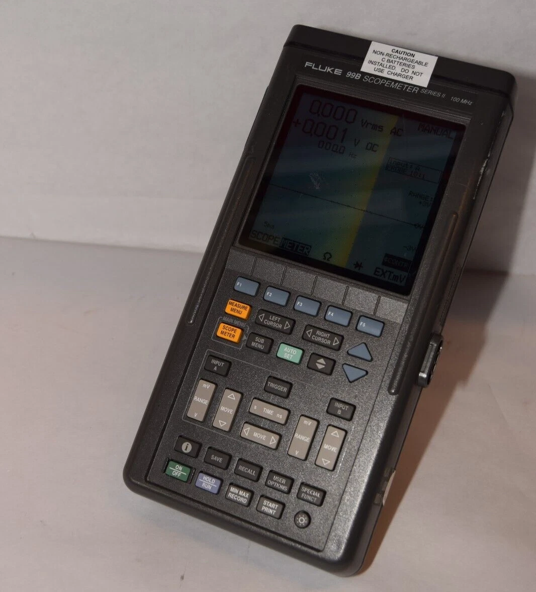 Used FLUKE 99B ScopeMeter Series II 100MHz Hand Held Oscilloscope *No AC Adapter