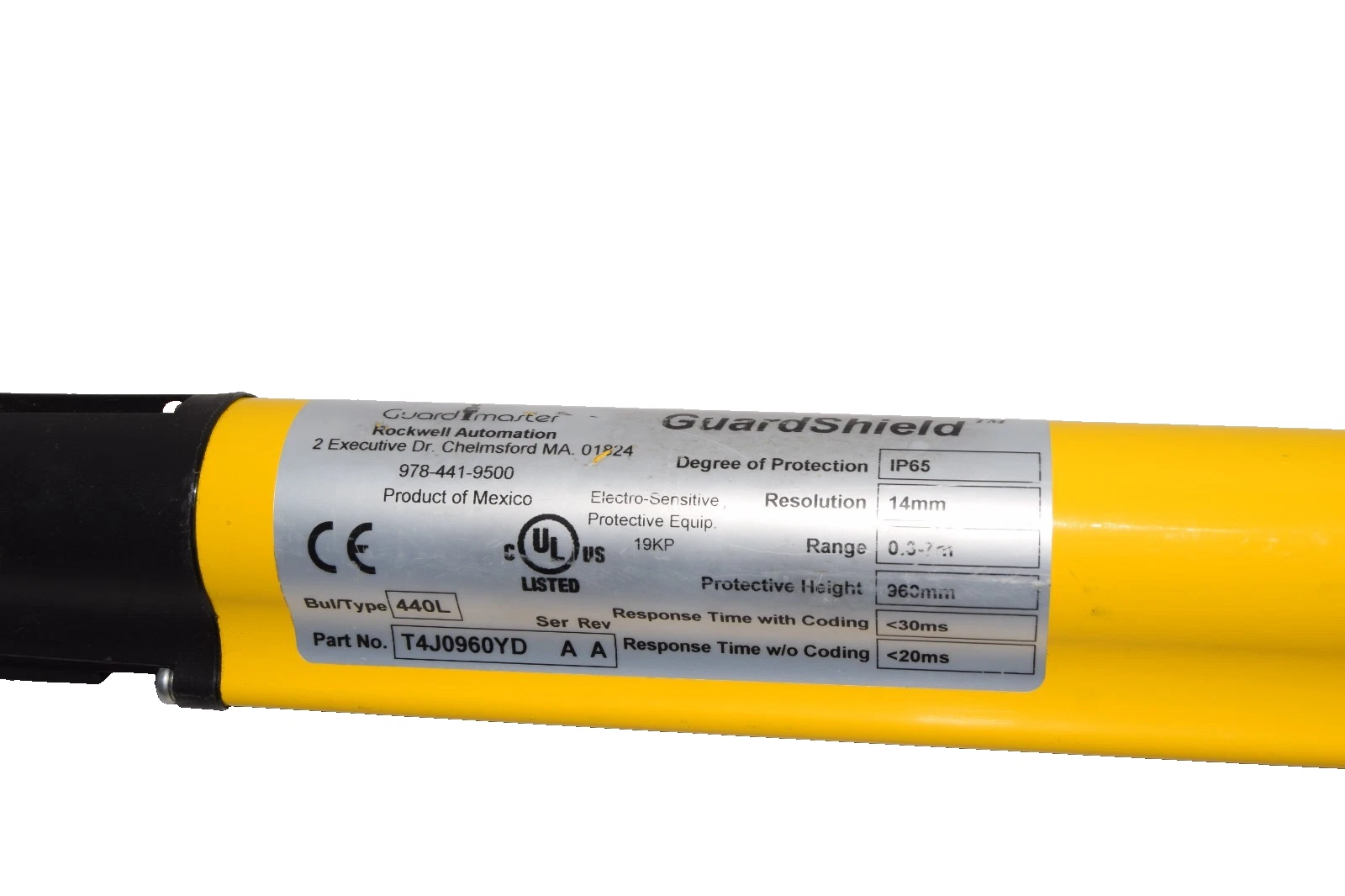 Used Allen Bradley Guardmaster AB Safety light curtain 440L-T4J0960YD Transmitter