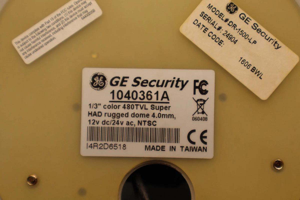 GE Security Camera DR-1500-LP , 1040361A 1/3" Color 4.0mm , 480TVL Dome (New)