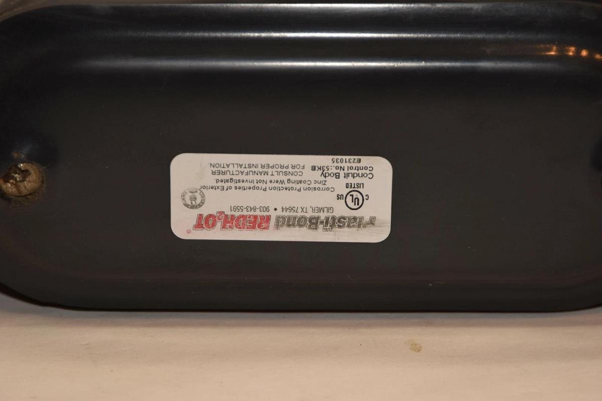 (NEW) PLASTI-BOND E231035 RedH2OT 1-1/2" Coated Conduit Body Tee T Fitting