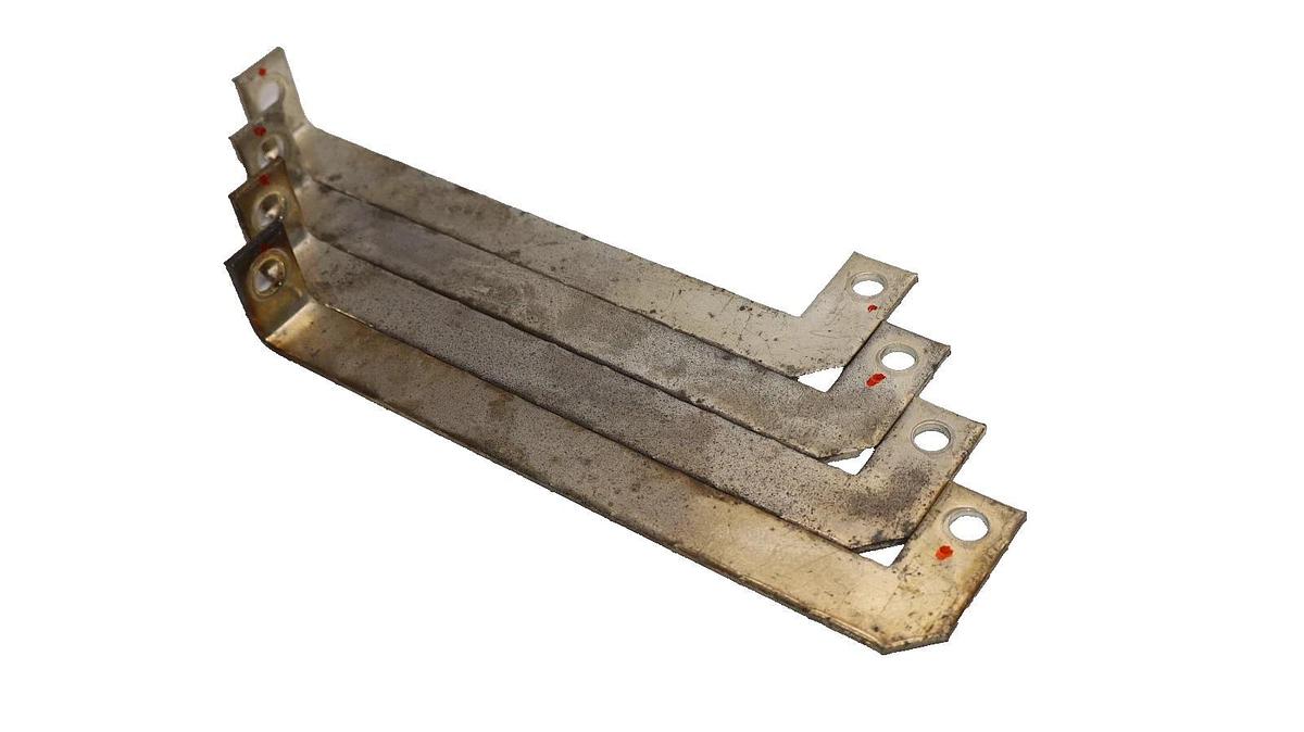 Used 8-1/4" x 3/4" x 1/8" Copper Buss Bar (Lot of 4)