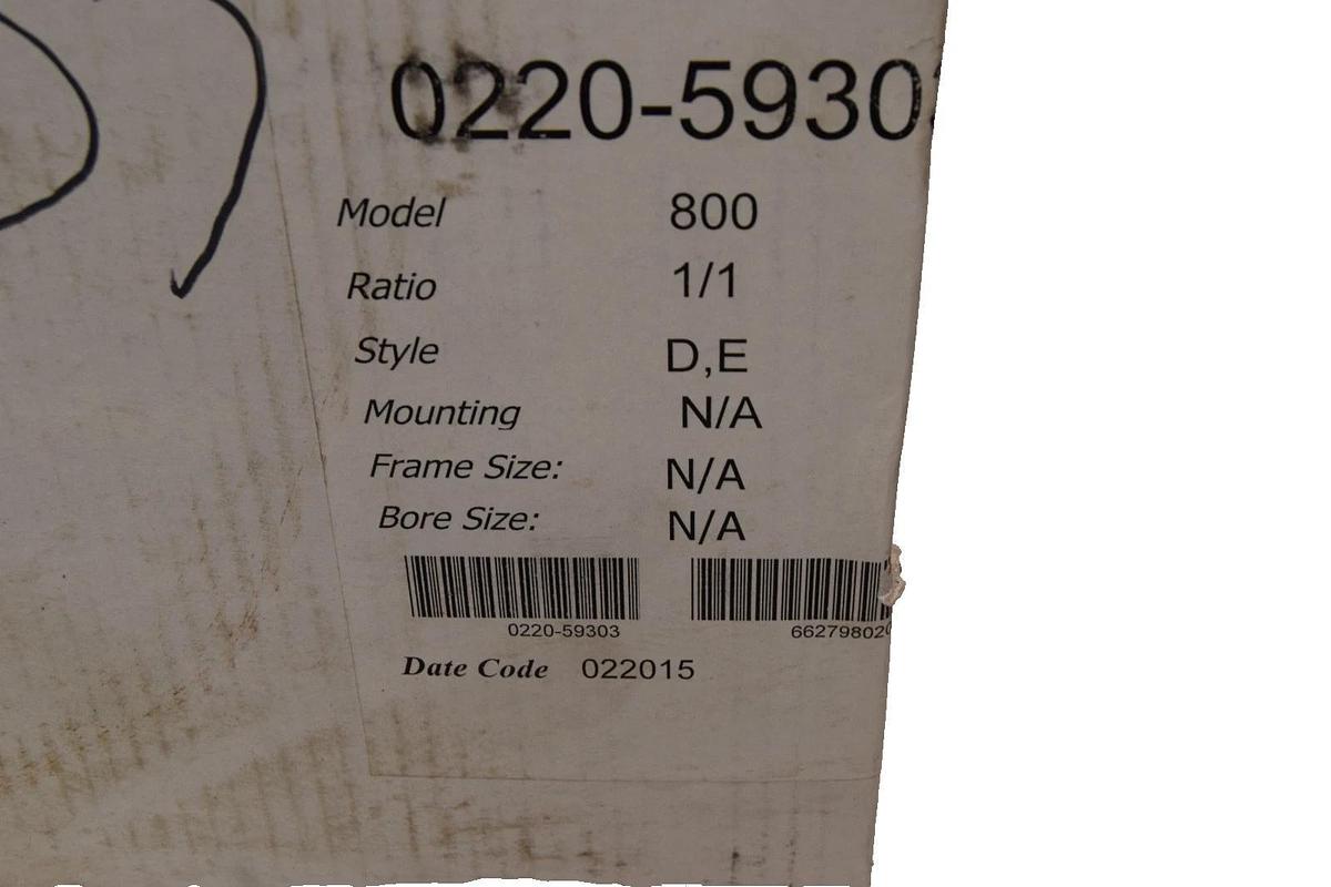 Hub City Gear Box Speed Reducer 0220-59303 800 1:1 D,E USA (NEW)