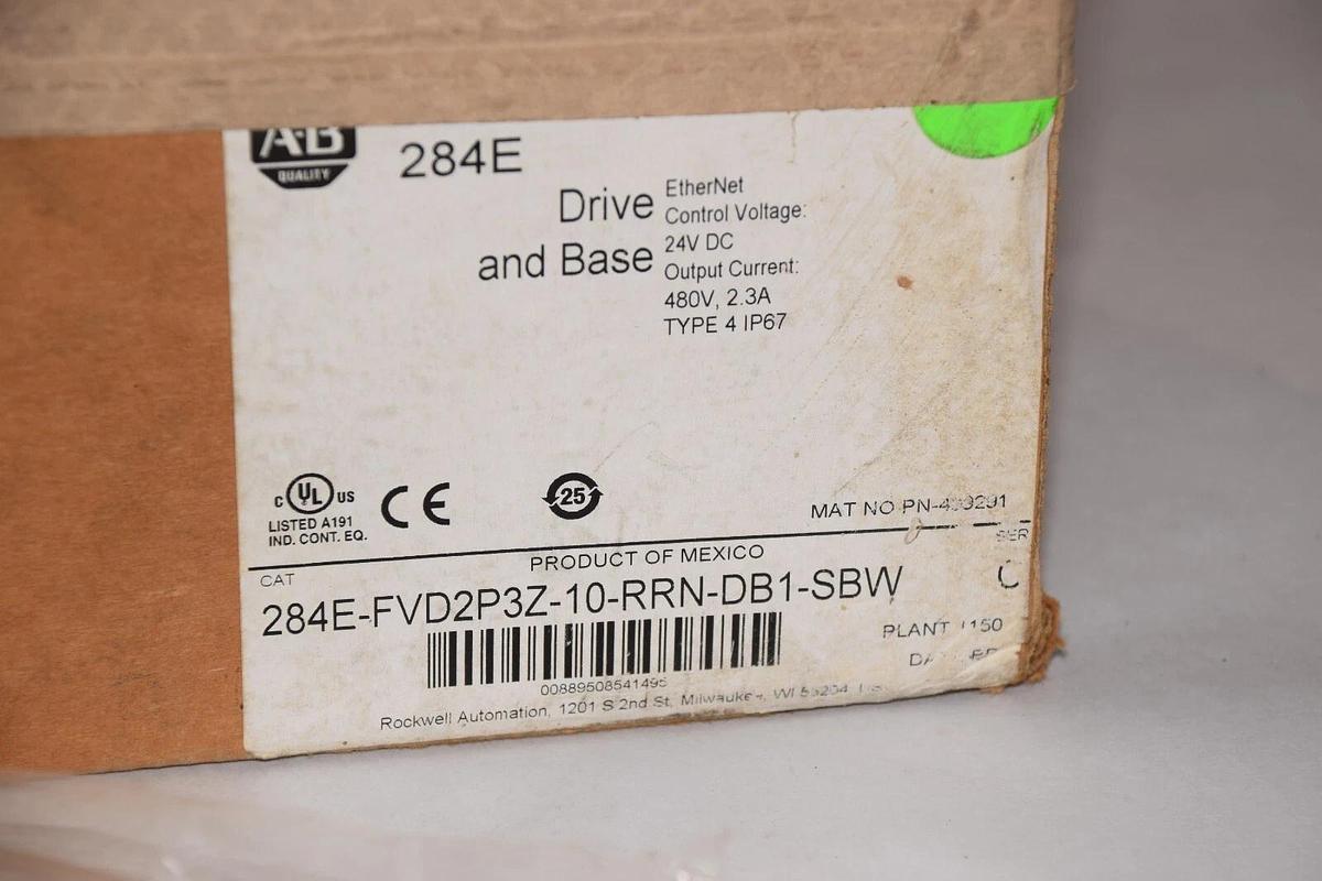 (NEW) ALLEN BRRADLEY 284E-FVD2P3Z-10-RRN-DB1-SBW Ser. C Drive and Base Module