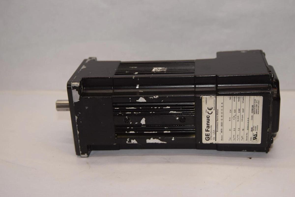 Used GE FANUC MTR-3S33-G-R-0-E-S-A 1/2" Shaft Brushless Servo Motor