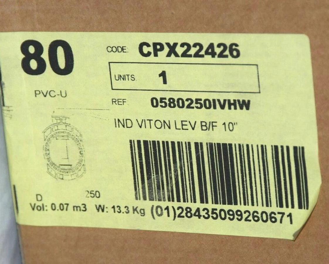 (NEW) CEPEX Hayward CPX22426 10" EPDM Butterfly Valve PVC-U