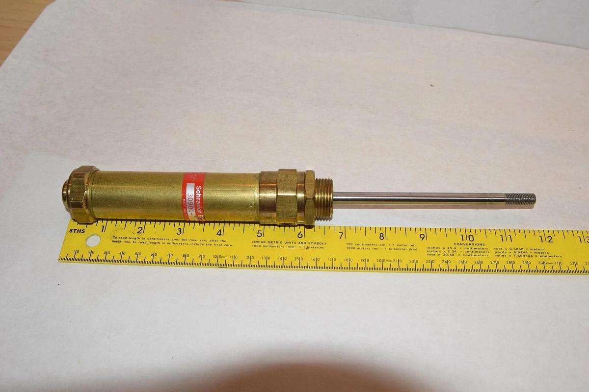 NEW SCHRADER BELLOWS 30901-0040 309010040 4" STROKE BRASS PNEUMATIC CYLINDER