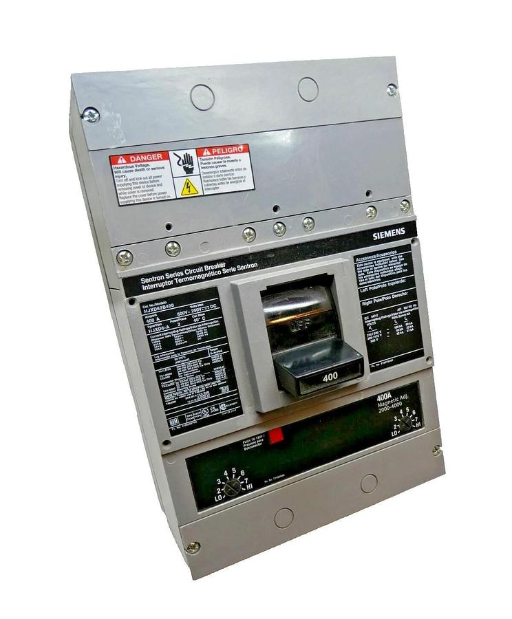 Siemens HJXD62B400 Breaker 2p 2 pole 600v 400a 400 A Amp XJXD6-A 400a trip NEW