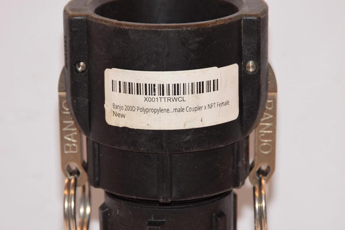 (NEW) BANJO 200D X001TTRWCL 2" Coupler With 4" Long Adapter