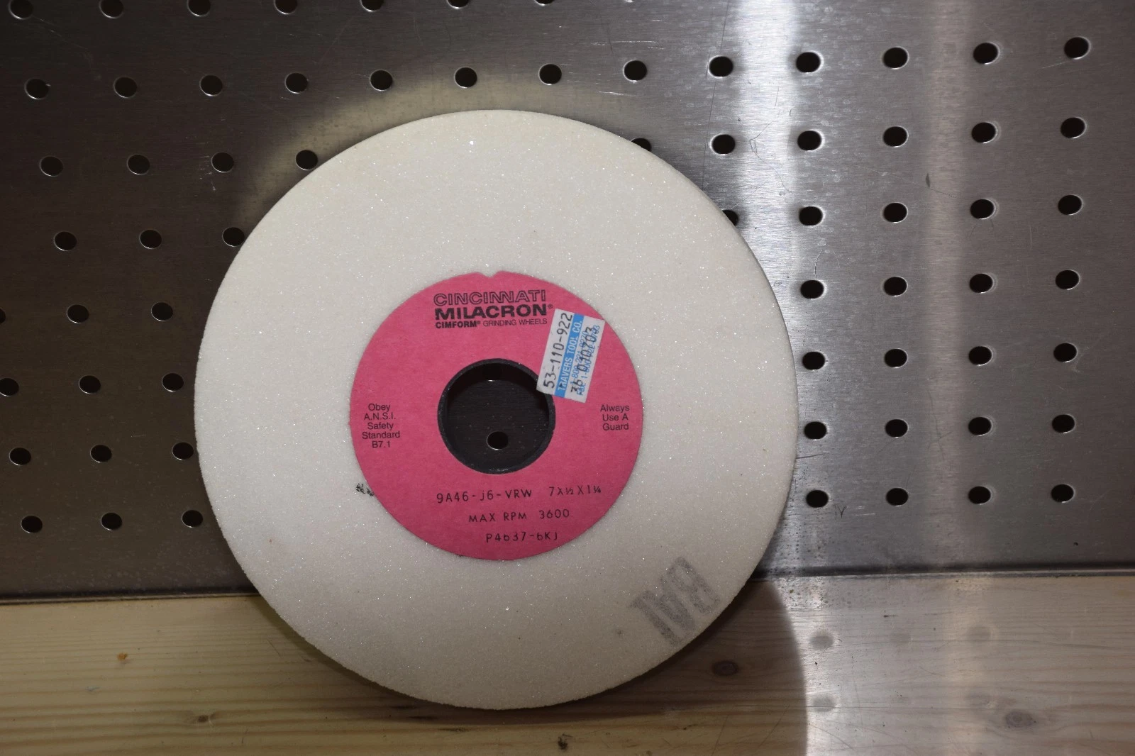 Cincinnati Milacron 9A46-J6-VRW, P4637-6KJ Grinding Wheel 7 x 1/2 x 1-1/4 NOS