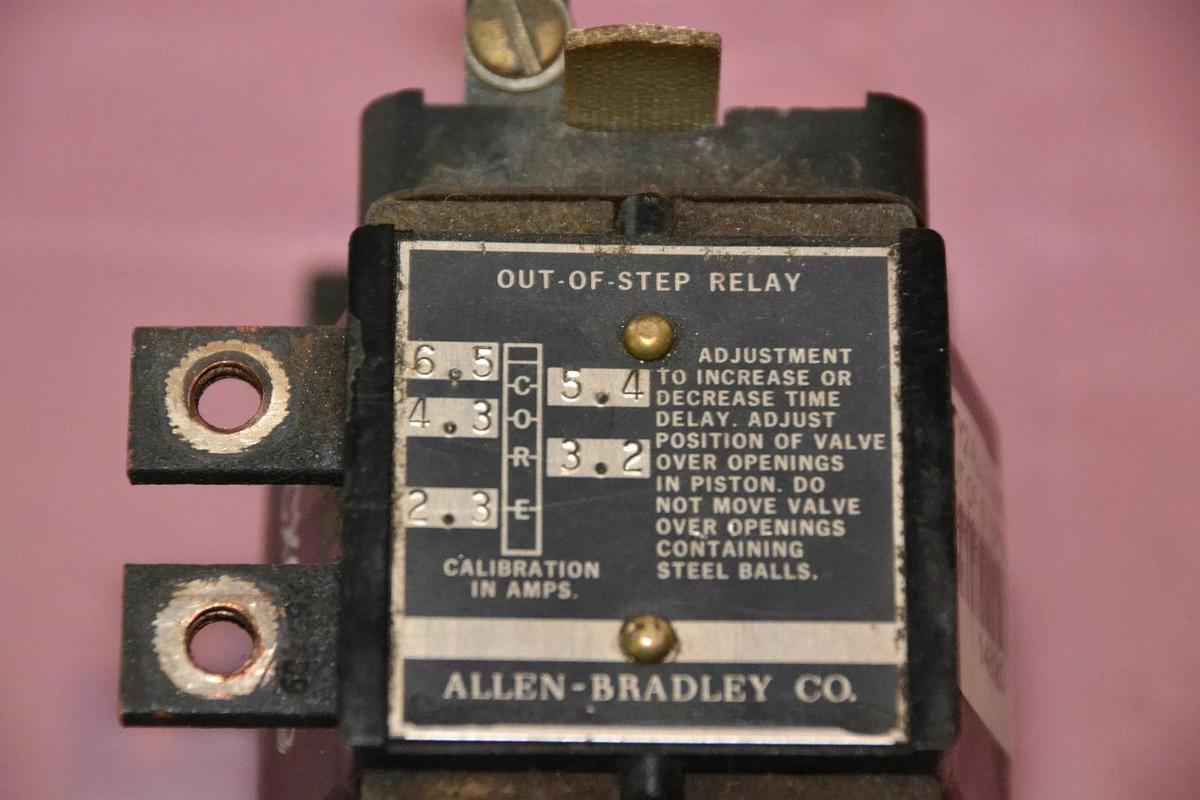 Used ALLEN BRADLEY AB OUT OF STEP RELAY OUT-OF-STEP RELAY 6.5 5.4 4.3 3.2 2.3  Amp A