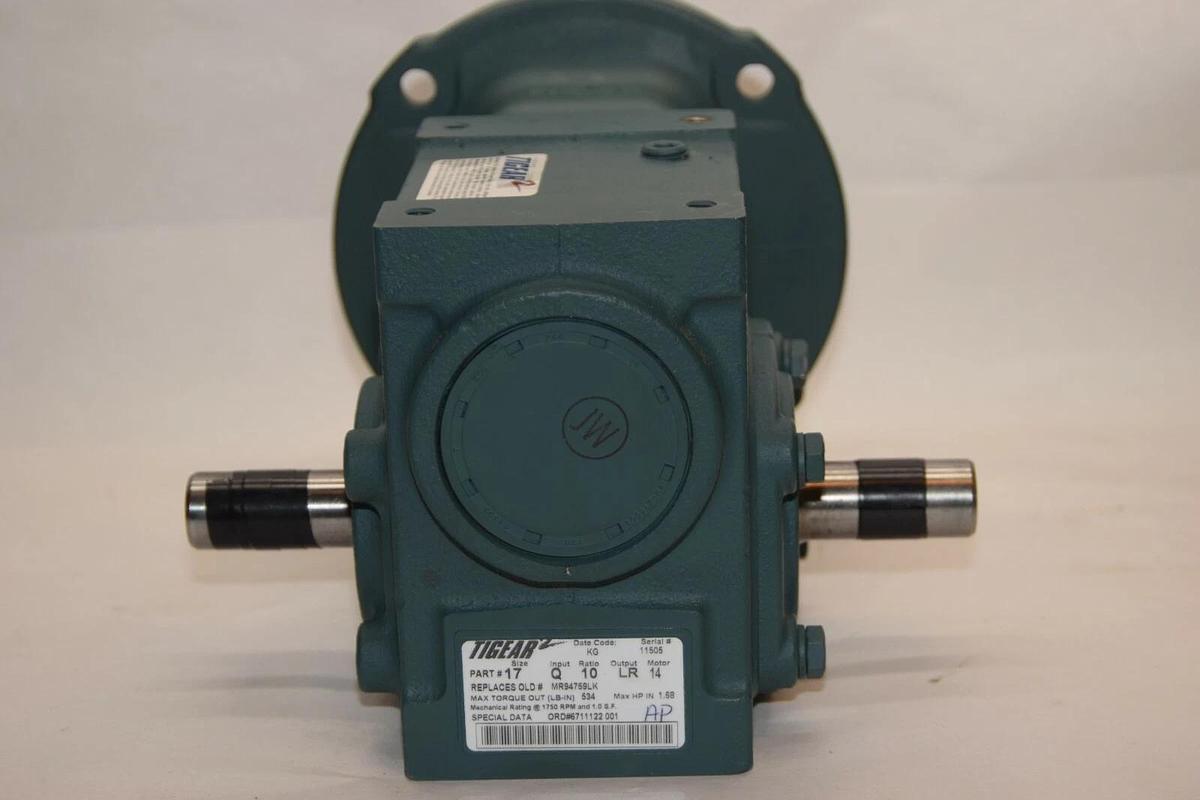 NEW) DODGE TIGEAR-2 17Q10LR14 Size 17 Worm Gear Box Speed Reducer Ratio 10 10:1