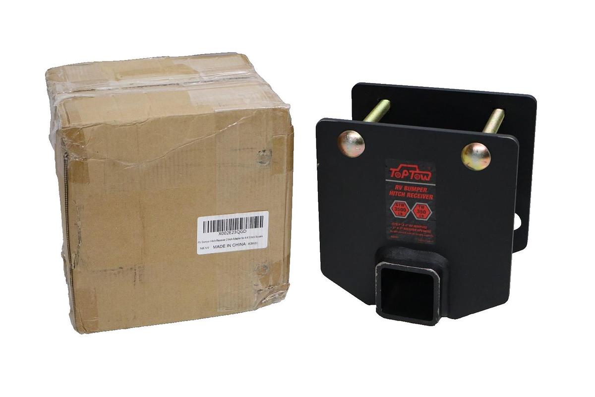 Top Tow 2" RV Bumper Hitch Receiver 63803 for 4" x 4" RV Bumper 3500lb 350lb NEW