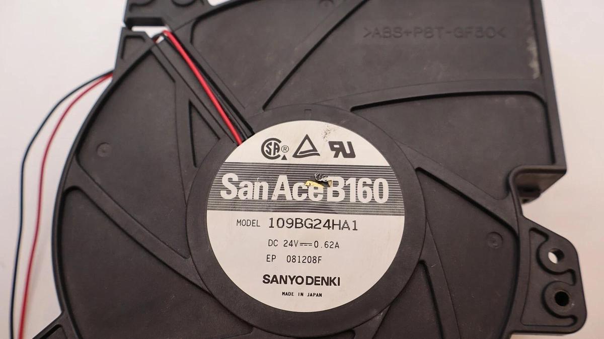 Used SANYO DENKI 109BG24HA1 24Vdc 0.62A SanAceB160 Fan
