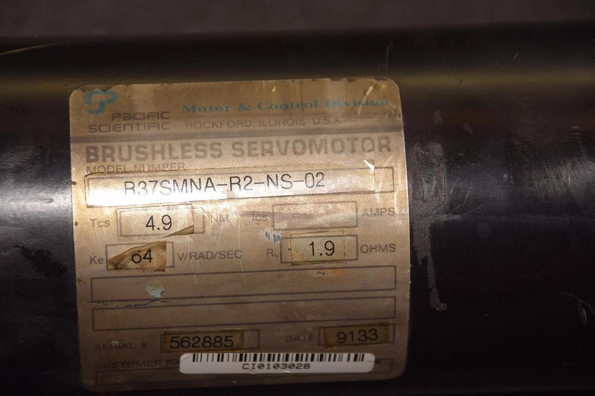 Used PACIFIC SCIENTIFIC R37SMNA-R2-NS-02 7002905 1.9 Ohms BRUSHLESS SERVO MOTOR