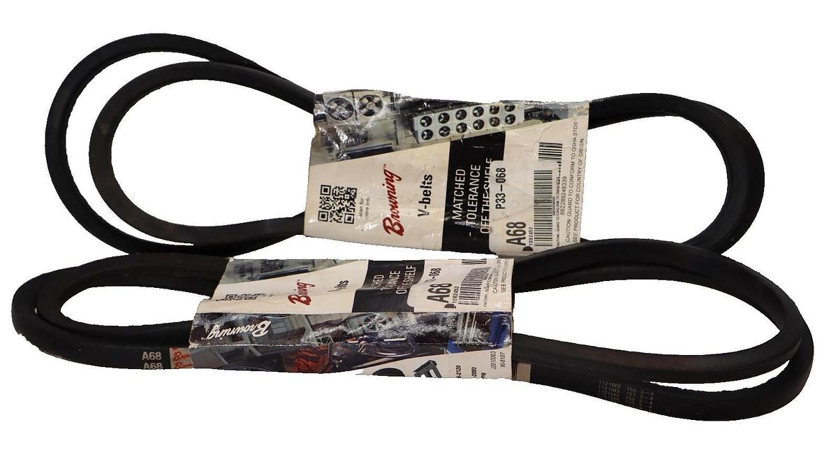 Browning Belt V-Belt A68 Super Gripbelt Vbelt (New - Lot of 2)