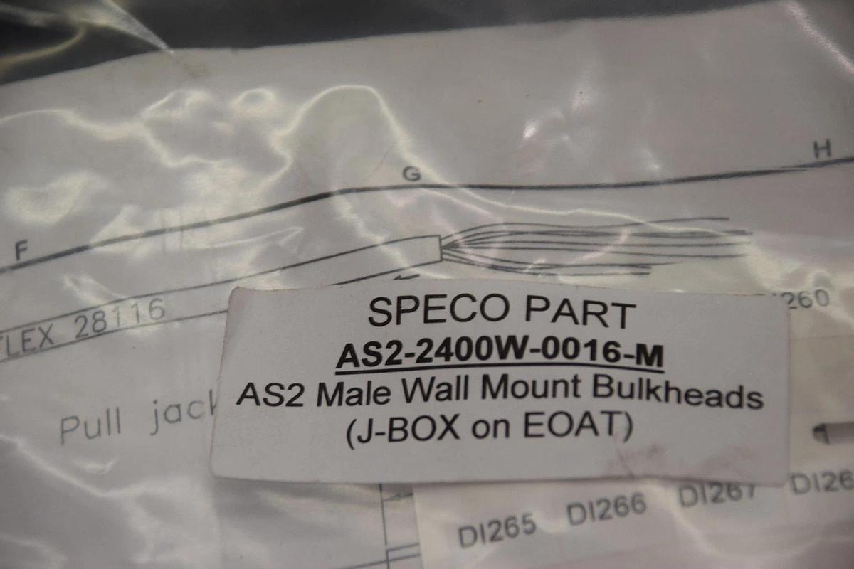 SPECO PART AS2-2400W-0016-M AS2 MALE WALL MOUNT BULKHEADS NEW
