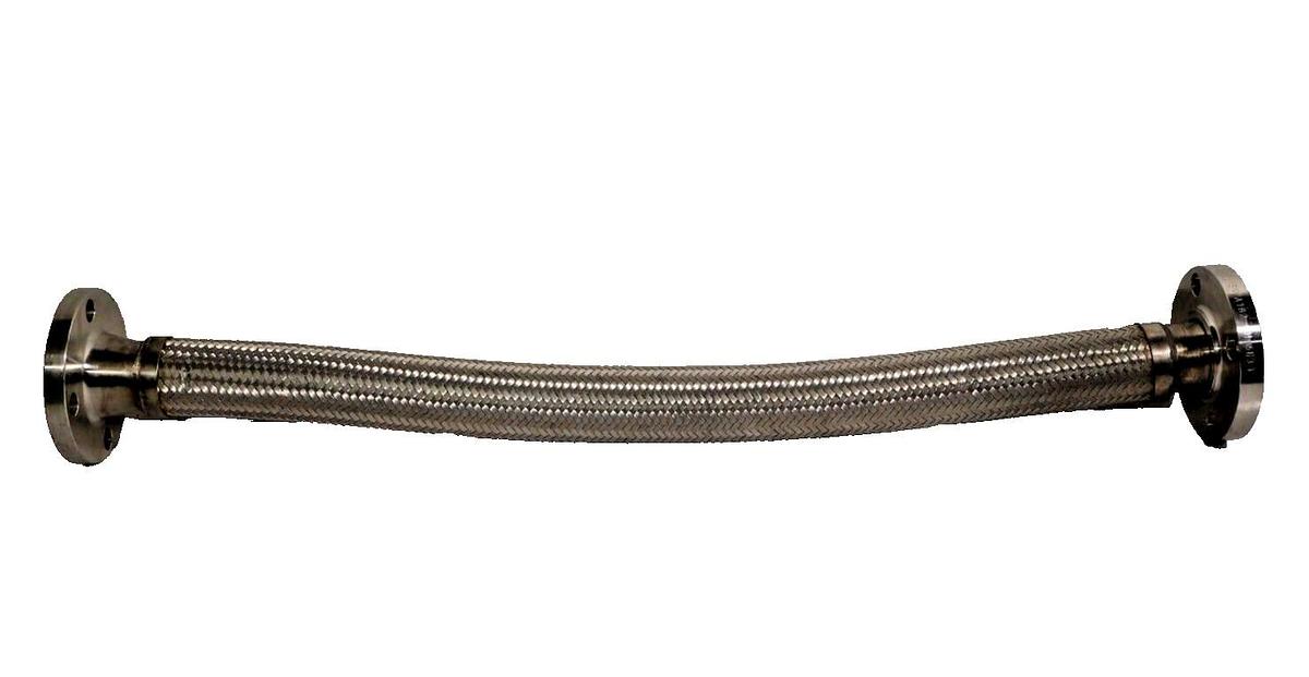 2" x 36" Braided SS Stainless Flexible Hose w/ Flange F316/316L SA/A182 NEW