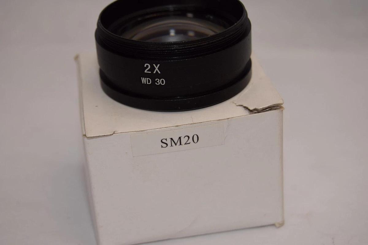 (NEW) SM20 WD 30 2X Attachment Objective Lens Stereo Microscope
