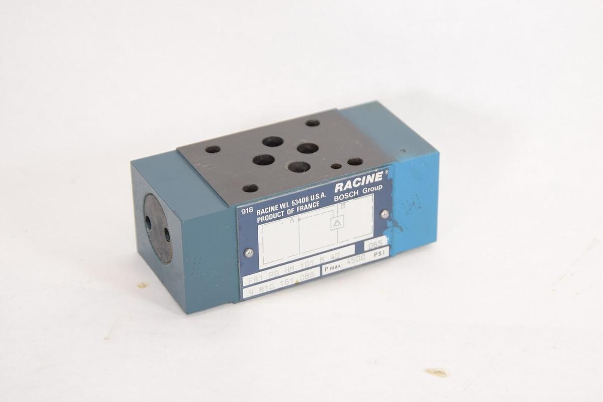 Used BOSCH FB1 PD HM 101 B 40 FB1PSH101B40 4500psi Hydraulic Check Valve