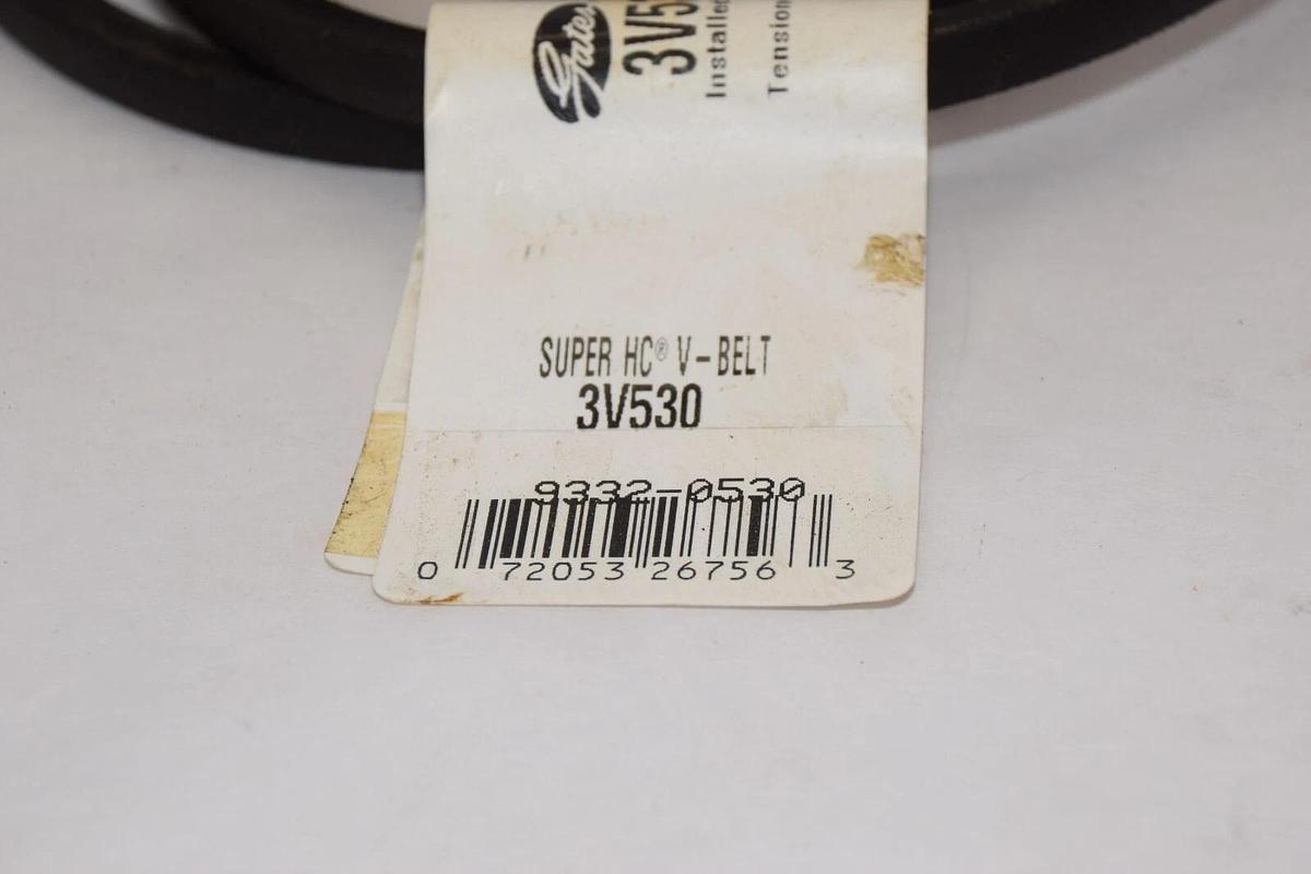 (NEW - Lot of 2) GATES 3V530 , 9332-0530 Super HC V-Belt