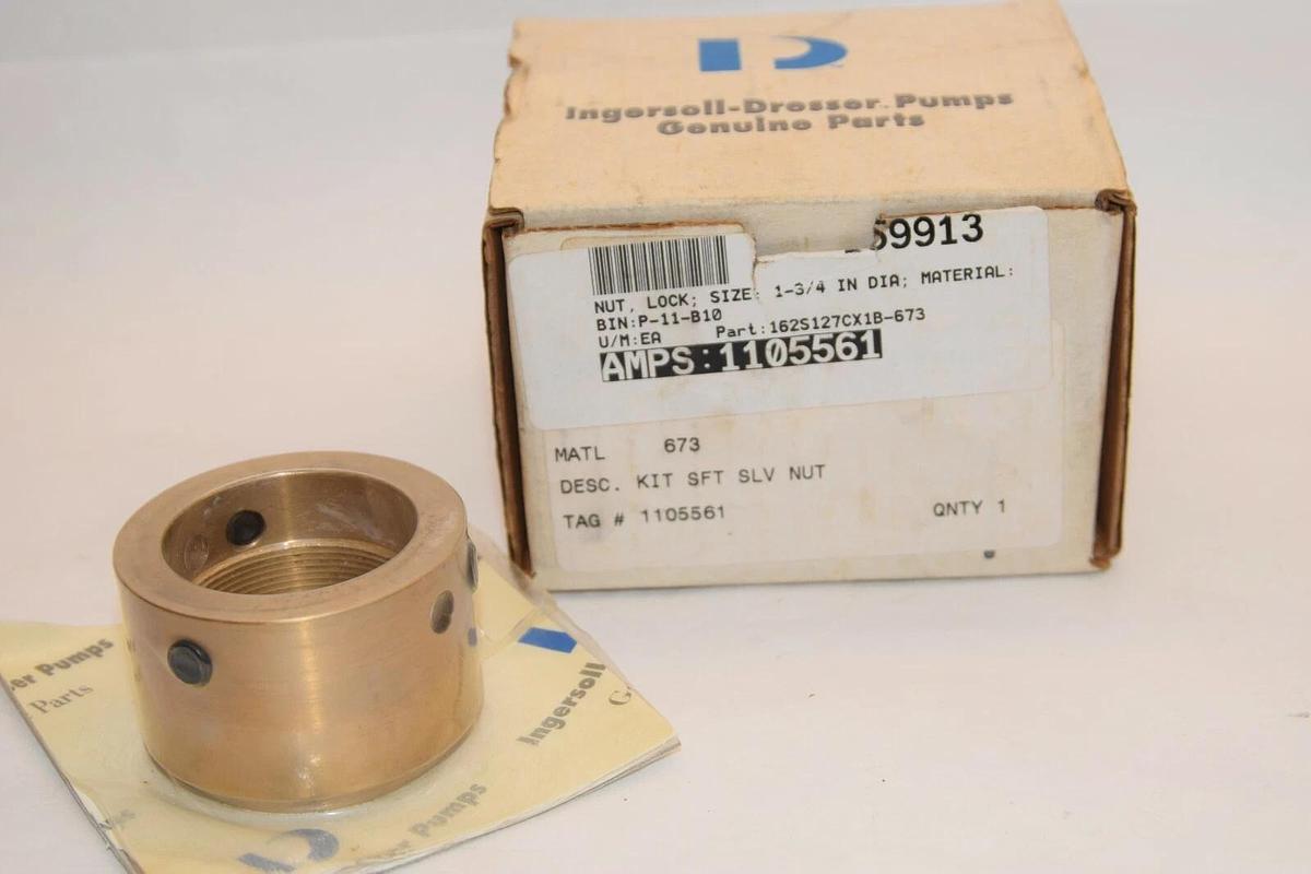 (NEW) INGERSOLL RAND 162S127CX1B-673 Bronze Nut Shaft Sleeve