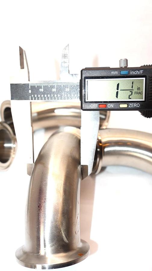 1-1/2" od (5) 90° Elbow (1) 45° Stainless Steel Pipe Fitting (New - Lot 6)