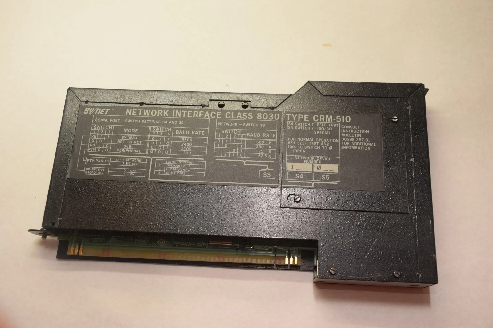 Used SQUARE D SY/MAX 8030 CRM-510 SERIES E/H1 INTERFACE MODULE