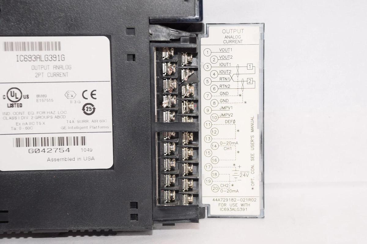 Used GE FANUC Output Module IC693ALG391G 2pt Current Output Analog Module