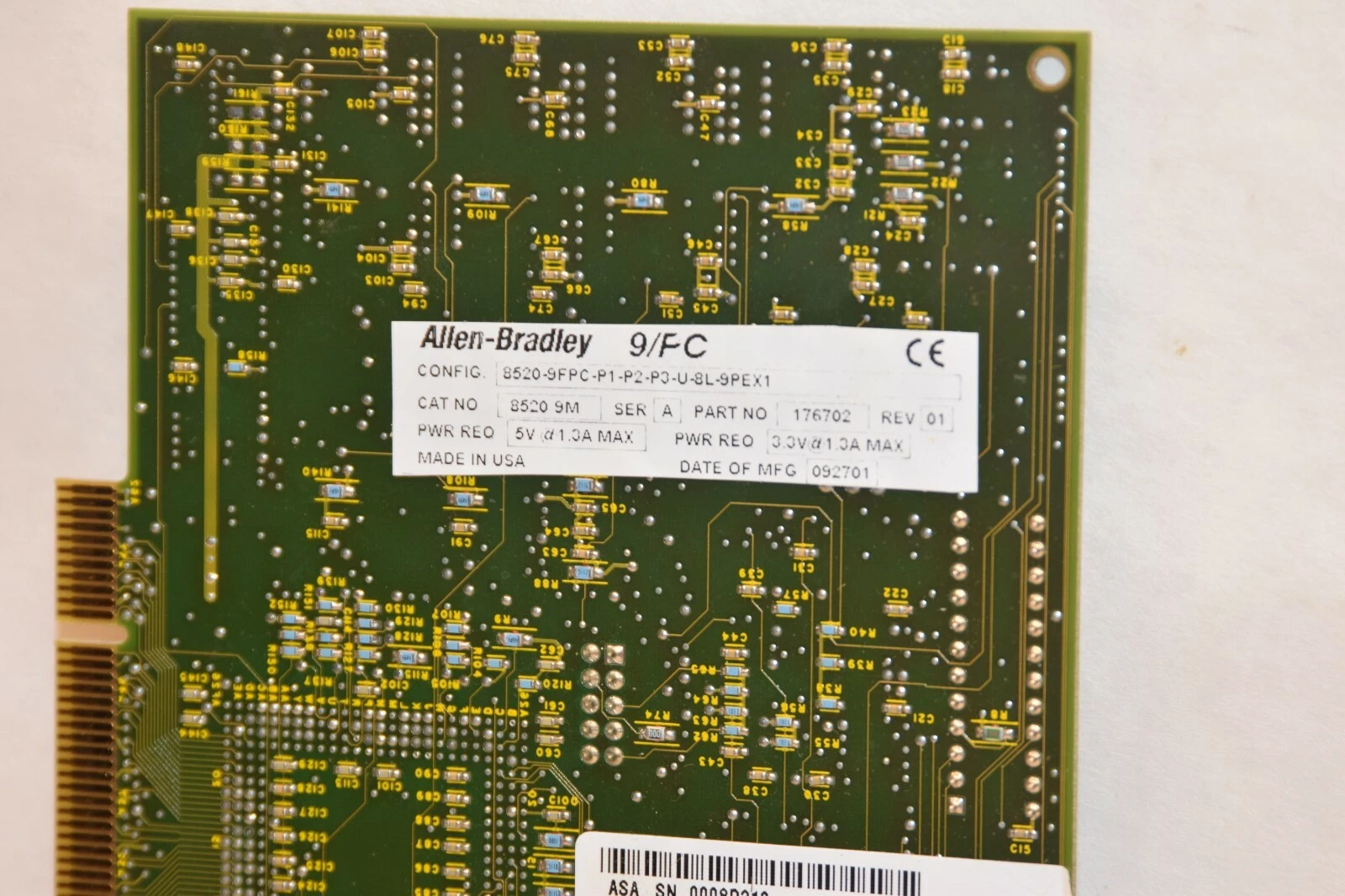 Used Allen Bradley 9/Series card 8520-9FPC-P1-P2-P3-U-8L-9PEX1 8520 9M, 176702, 9/PC
