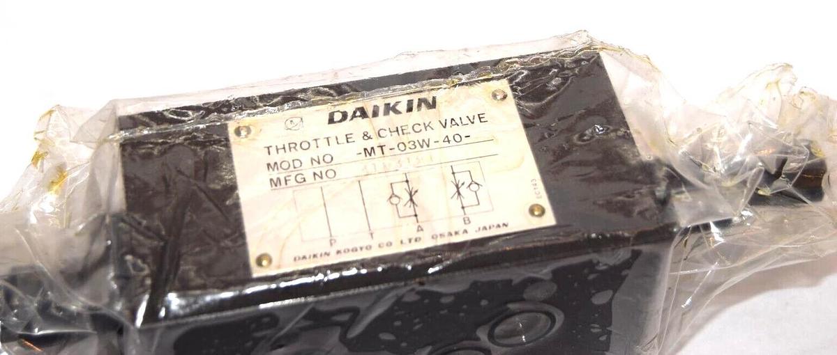 (NEW) DAIKIN MT-03W-40 , MT03W40 Throttle & Check Valve