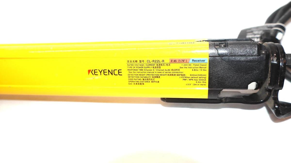 Used Keyence Light Curtain Receiver GL-R22L-R GLR22LR 24V 75mA