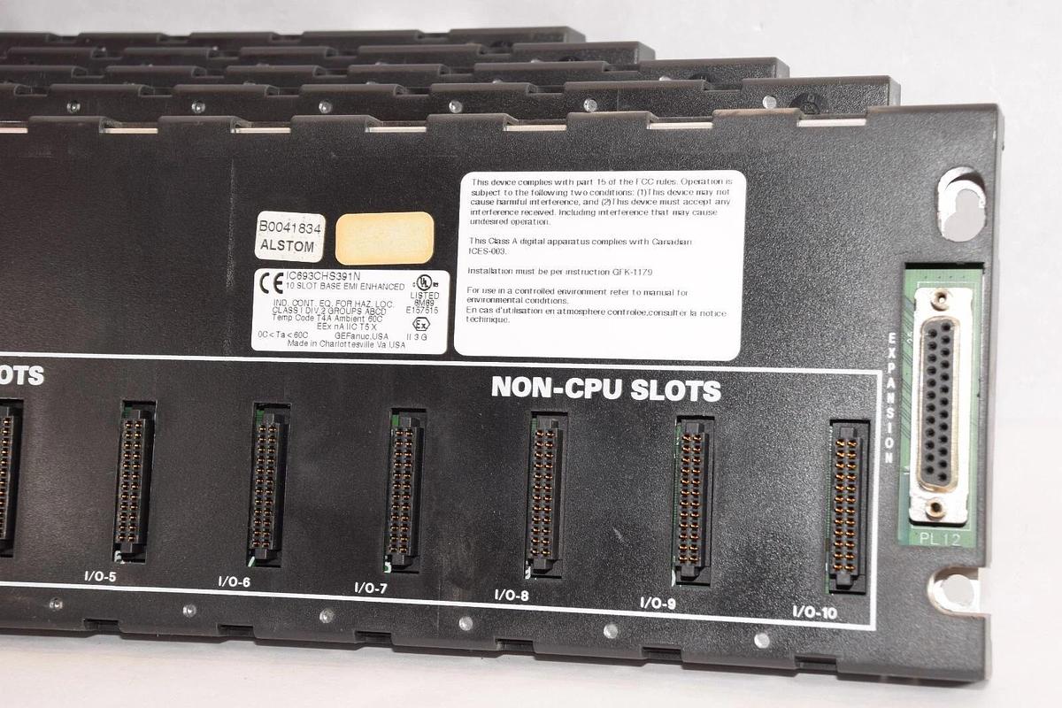 Used (Lot of 5) GE FANUC / ALSTOM IC693CHS391N 10-Slot Expansion Rack