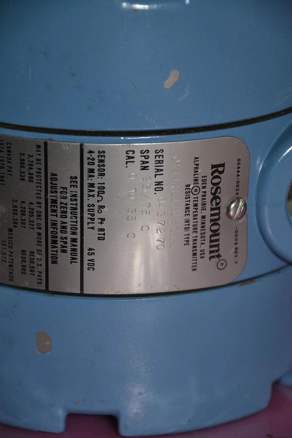 Used Rosemount 0444RL 1U1A1E5 Temperature Transmitter 0-75c  0444RL2U1A1E5