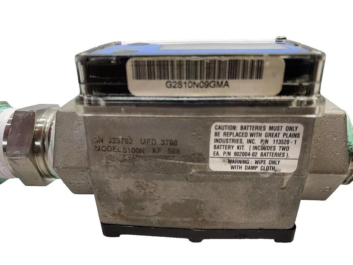 Used GPI S100N-KF-568 1" Stainless Steel Electronic Digital Flow Meter S100NKF568