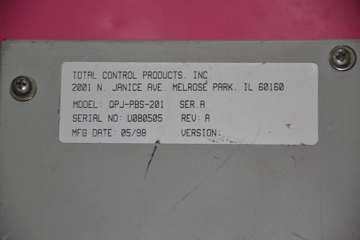Used TOTAL CONTROL PRODUCTS QPJ-PBS-201 QPJPBS201 SER A COMMUNICATION MODULE