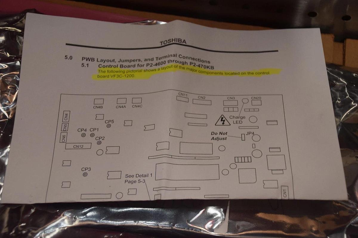 TOSHIBA VF3C-1200B VF3C1200B CONTROL INTERFACE CARD NEW