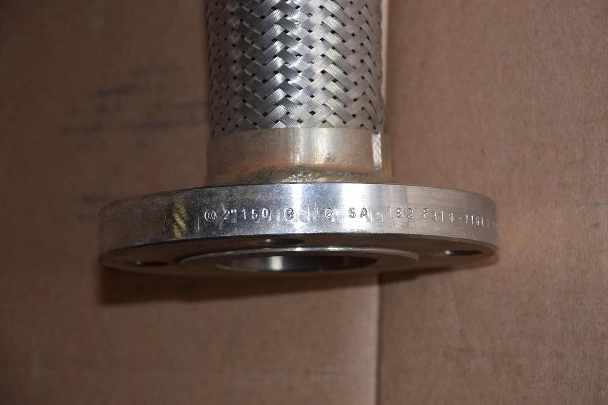 Used Flow components 12" Long  2" ID Stainless Steel Flexible Coupling 316 316L A182
