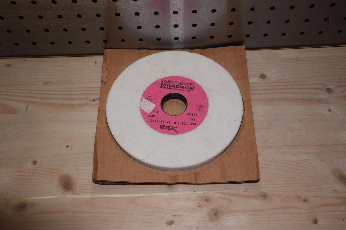 Cincinnati Milacron 10A46-KB-V6 Grinding Wheel, 018-071-338  7 x 1/2 x 1-1/4 NOS