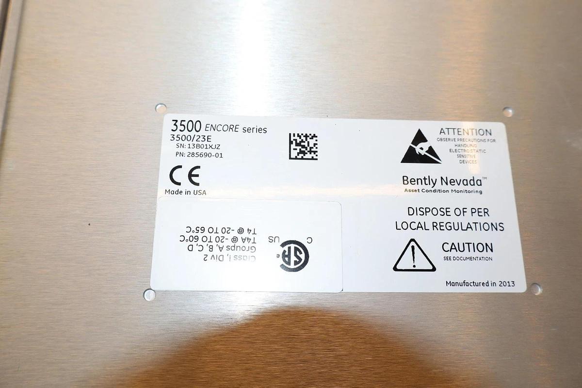 Refurbished Bentley Nevada 3500/23E Transient Data Interface ENCORE Series W/ Key 285690-01
