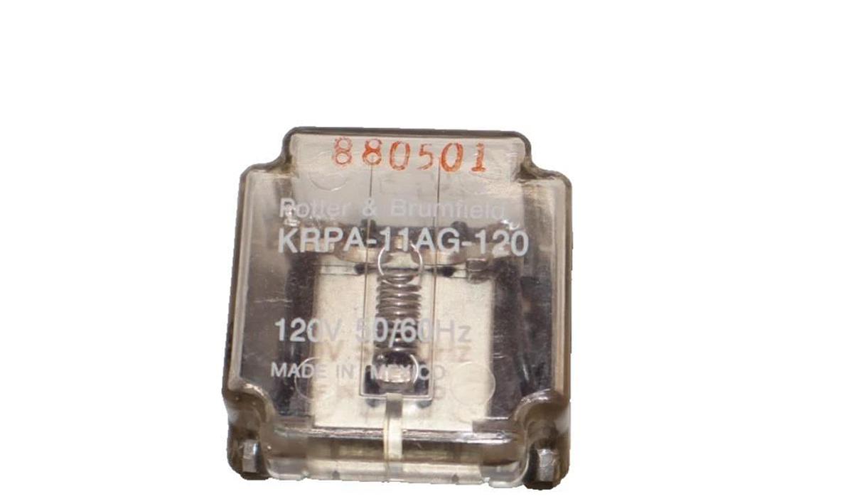 Used Potter & Brumfield KRPA-11AG-120 , KRPA11AG120 120V Coil Relay with Base ORS-8