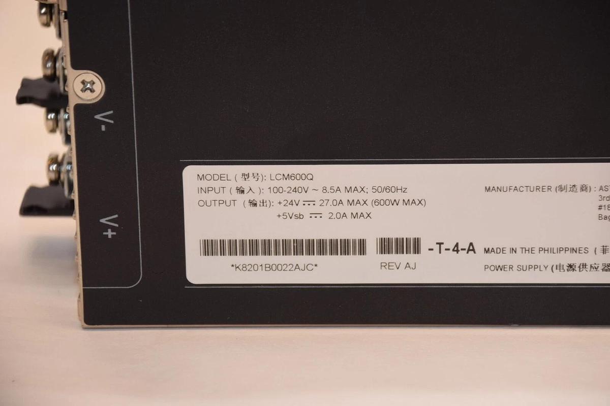 Used ARTESYN EMBEDDED TECH. / ASTEC INTERNATIONAL LCM600Q 100-240V 8.5A Power Supply